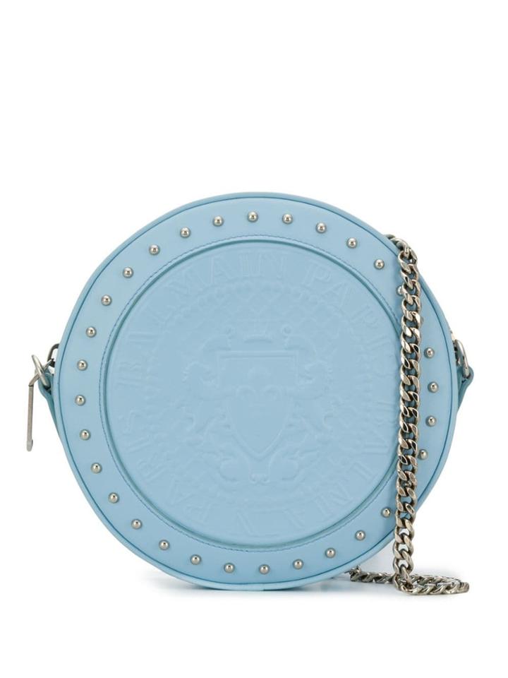 Balmain Embossed Disco Bag - Blue