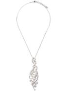 As29 18kt White Gold Lucy Contoured Diamond And Pearl Pendant Necklace