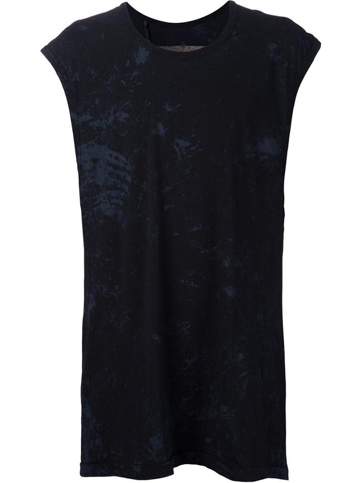 11 By Boris Bidjan Saberi Tie Dye Print Tank Top, Men's, Size: Xs, Black, Cotton