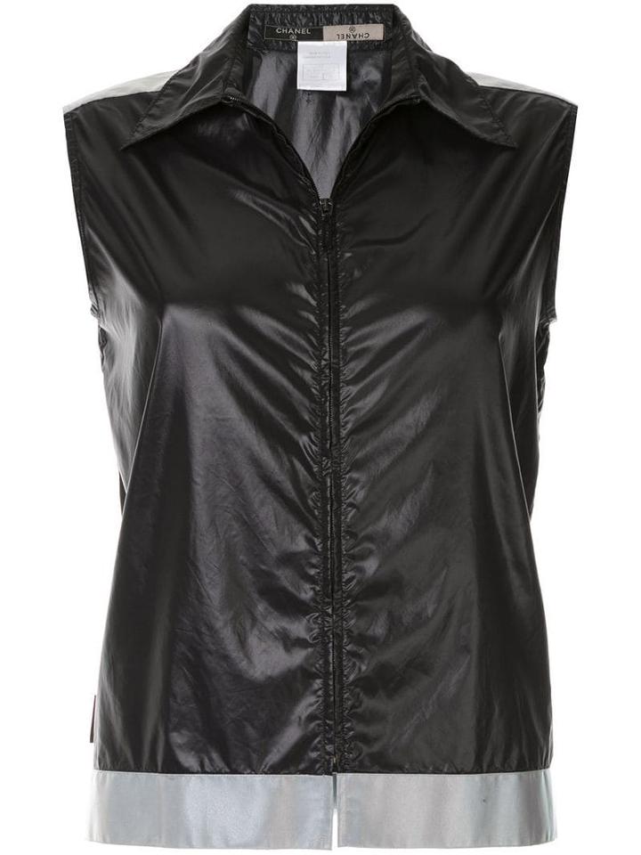 Chanel Pre-owned Cc Logo Sleeveless Shirt - Black