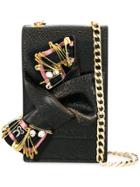 No21 Embellished Abstract Bow Mini Bag - Black