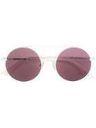 Mcq Alexander Mcqueen Round Frame Sunglasses - White