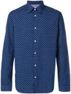 Manuel Ritz Scooter Micro Print Shirt - Blue