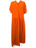 Christian Wijnants - Crepe Asymmetric Dress - Women - Silk Crepe - 40, Yellow/orange, Silk Crepe