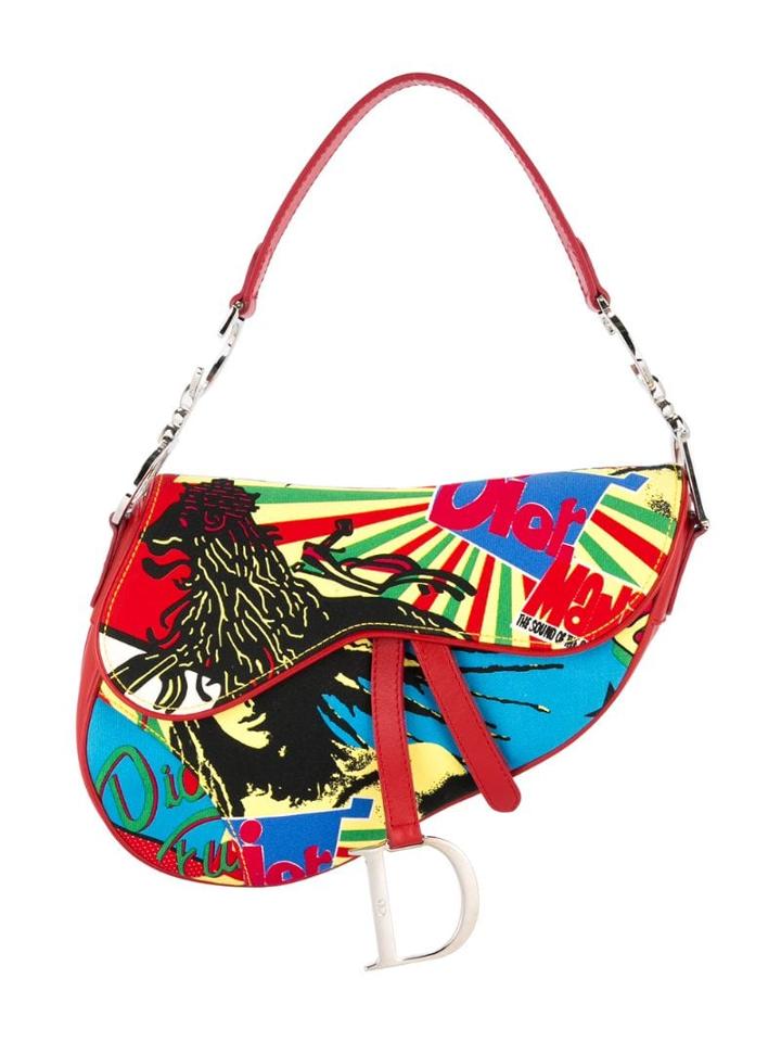 Christian Dior Pre-owned Reggae Saddle Tote - Red