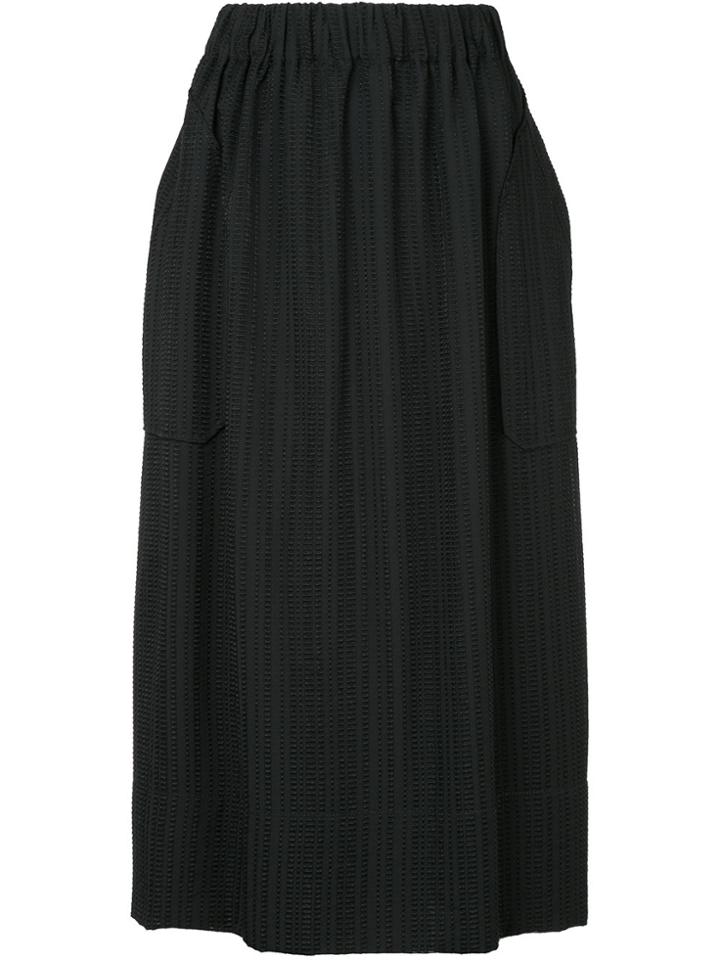Julia Jentzsch Pleated Straight Mid-length Skirt - Black
