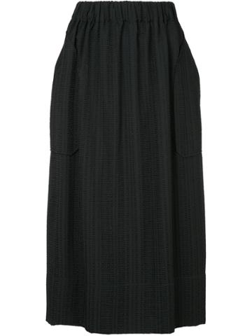 Julia Jentzsch Pleated Straight Mid-length Skirt - Black