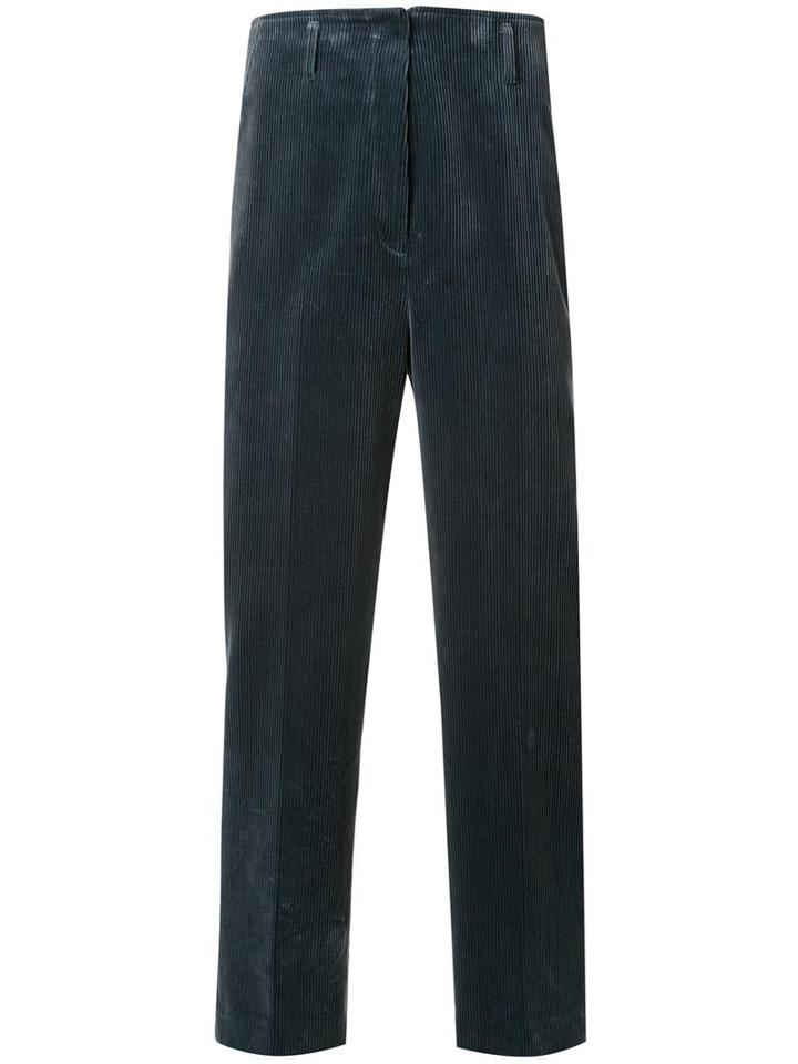 H Beauty & Youth High Waisted Trousers, Women's, Size: Medium, Grey, Cotton