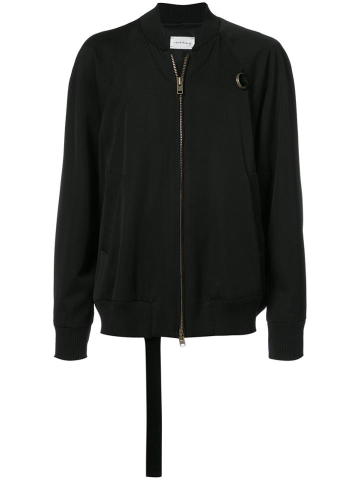 Song For The Mute Printed Back Bomber Jacket - Black