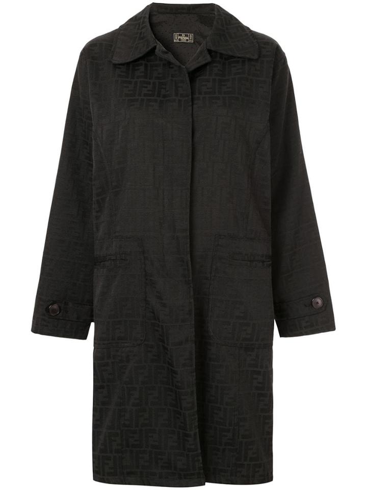 Fendi Pre-owned Long Sleeve Coat Jacket - Black
