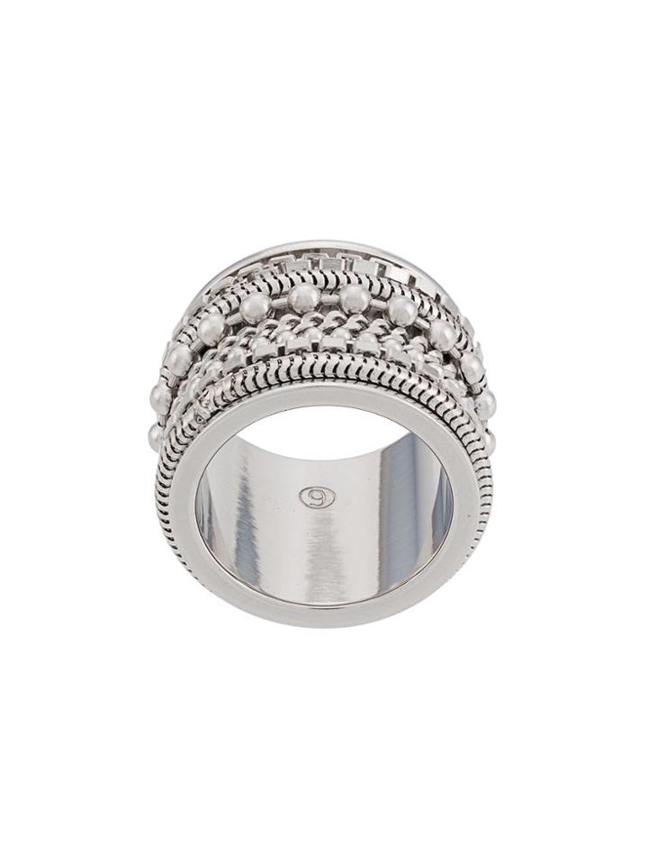 Mm6 Maison Margiela Multi-beaded Ring - Silver