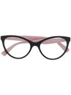 Valentino Eyewear Cat Eye Shaped Glasses - Black