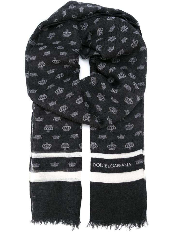 Dolce & Gabbana Crown Print Scarf