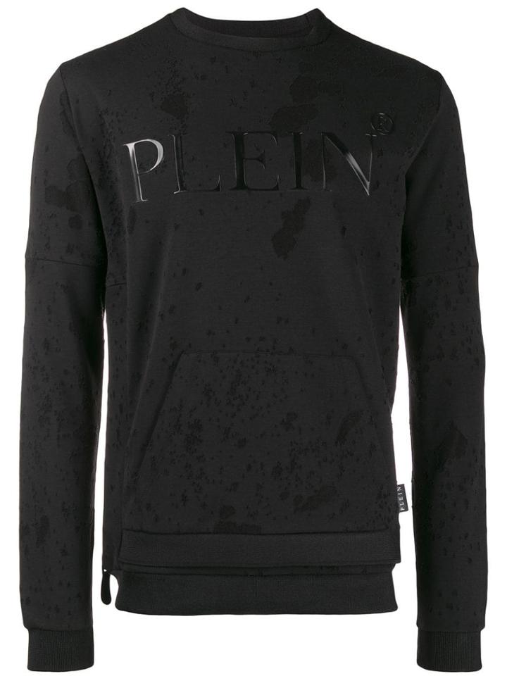Philipp Plein Distressed Pullover - Black
