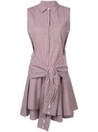 Derek Lam 10 Crosby Sleeveless Tie-waist Shirtdress - Red
