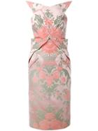 Christopher Kane Jacquard Midi Dress - Pink & Purple