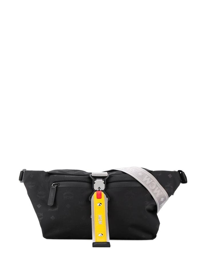 Mcm Logo Zipped Backpack - Black