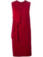 Joseph Draped Front Dress, Women's, Size: 40, Red, Acetate/polyester