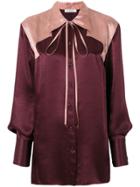 Nina Ricci Colour-block Oversized Shirt - Red