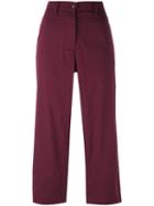 Barena - Cropped Trousers - Women - Cotton/polyamide/spandex/elastane - 42, Red, Cotton/polyamide/spandex/elastane