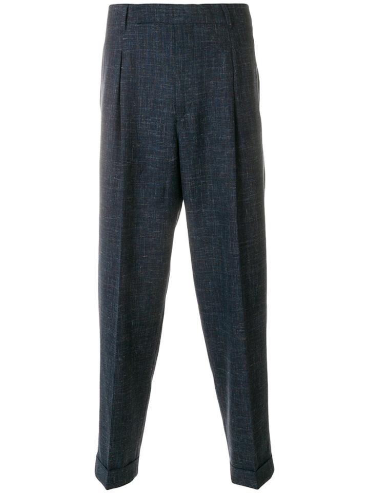 Paul Smith Pleated Formal Trousers - Blue