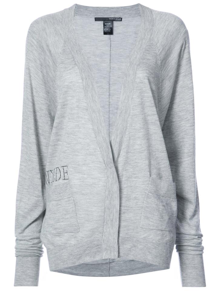Thomas Wylde V-neck Fir Cardigan - Grey