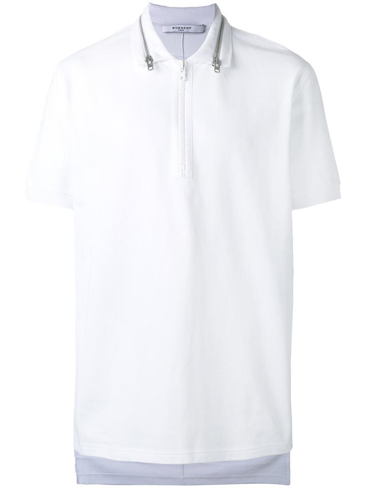 Givenchy - Zip Collar Polo Shirt - Men - Cotton - S, White, Cotton