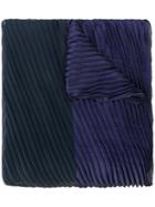 Armani Collezioni Pleat Detail Scarf, Women's, Blue, Polyester/polyamide