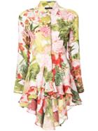 Josie Natori Paradise Floral High Low Shirt - Multicolour