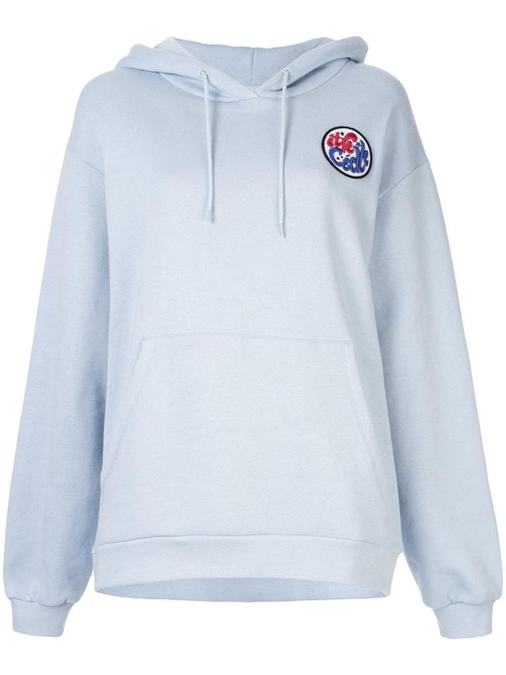Être Cécile Curvy Badge Hoodie - Blue