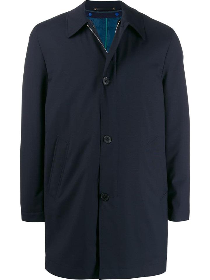 Paul Smith Raincoat With Removable Lining - Blue