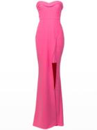Likely Slit Front Bandeau Gown - Pink
