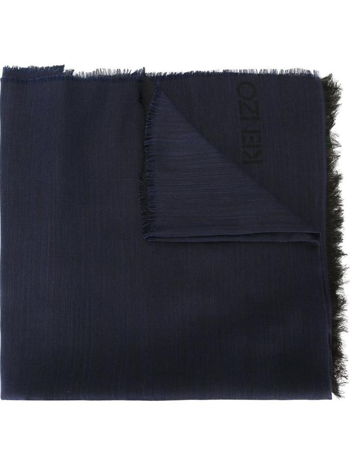 Kenzo 'tanami' Scarf, Women's, Blue, Modal/wool