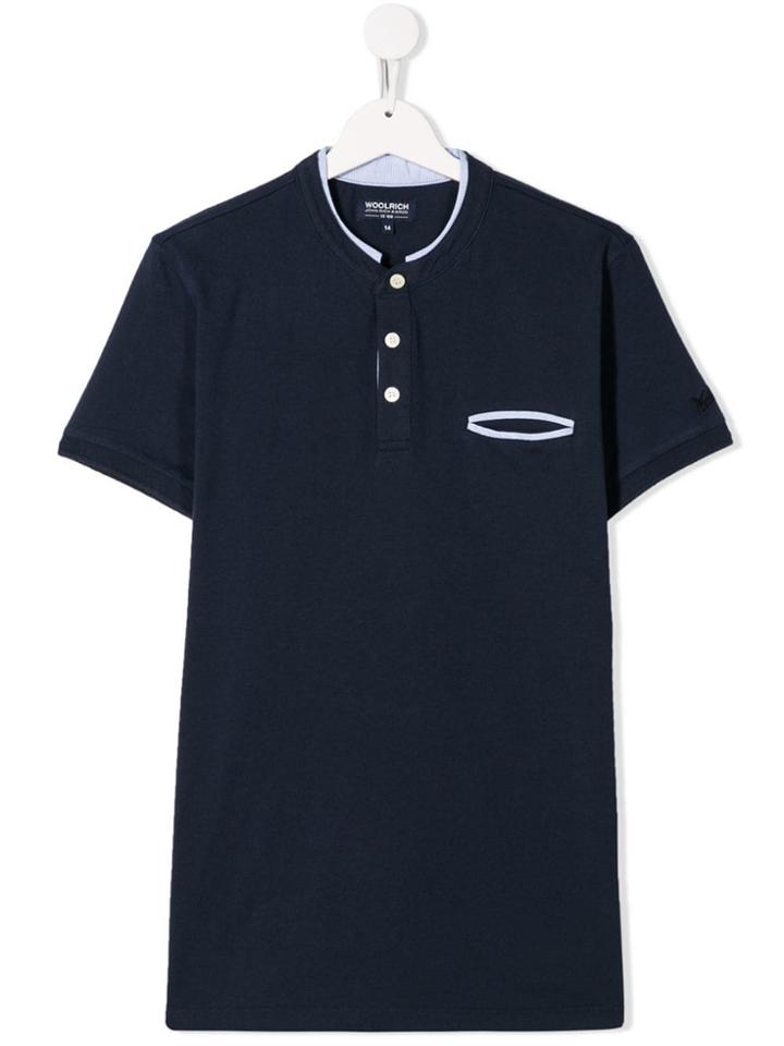 Woolrich Kids Teen Chest Pocket T-shirt - Blue