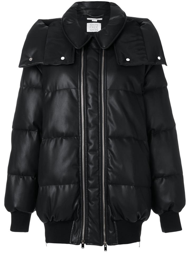 Stella Mccartney Double Zip Padded Coat - Black