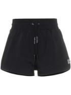 Off-white High Waist Stretch Running Shorts - Black