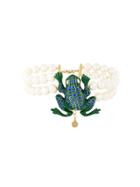 Tory Burch Frog Pearl Choker - White
