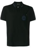 Versace Contrast Collar Polo Shirt - Black