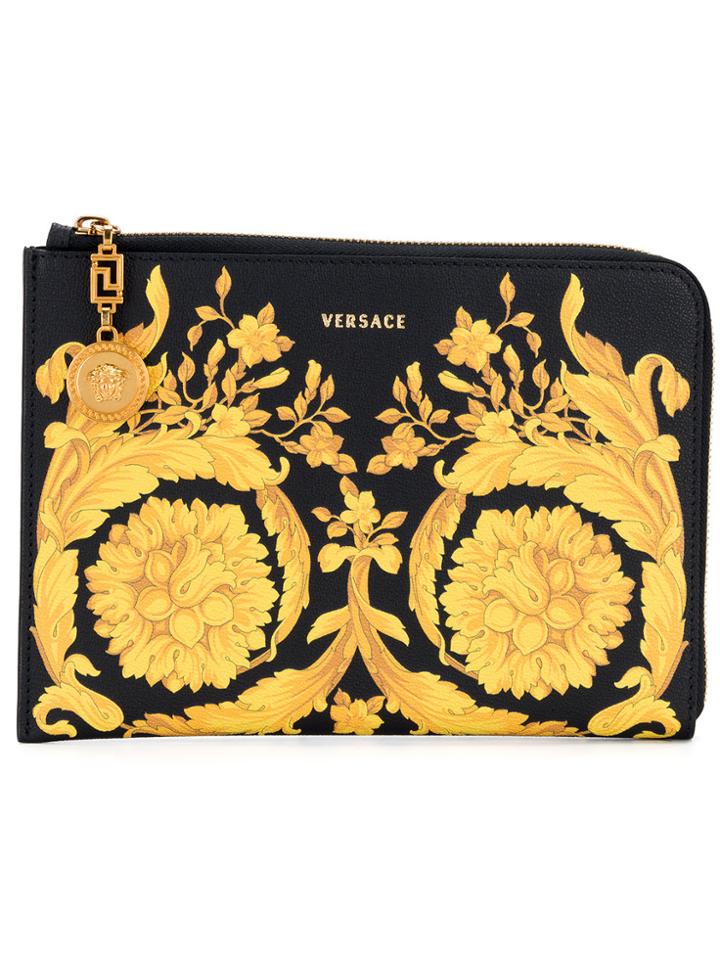 Versace Baroque Clutch - Black