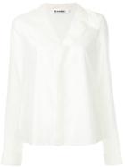 Jil Sander Crinkled Lapel Blouse - White