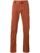 Jacob Cohen - Checked Slim Trousers - Men - Cotton/spandex/elastane - 32, Red, Cotton/spandex/elastane