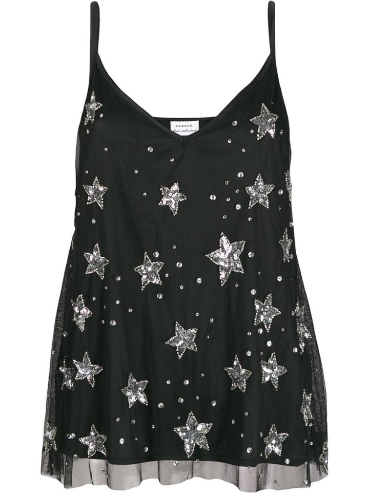 P.a.r.o.s.h. Sequin-embellished Tank Top - Black