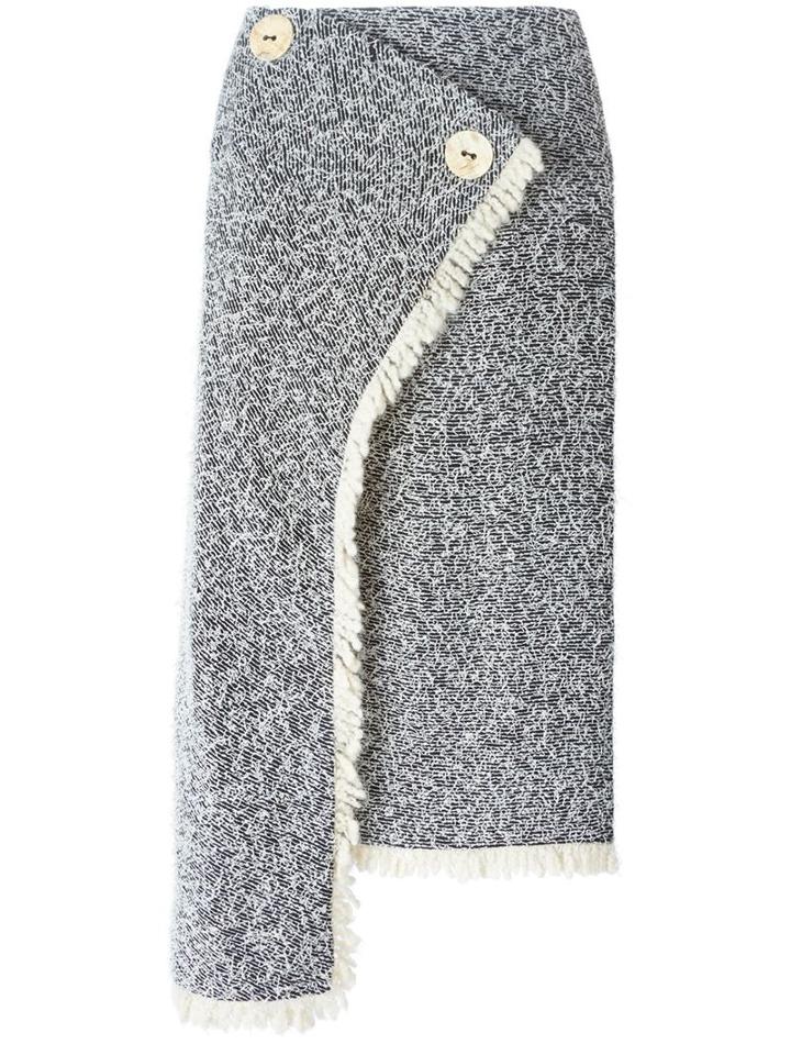John Galliano Vintage Two Button Warp Skirt