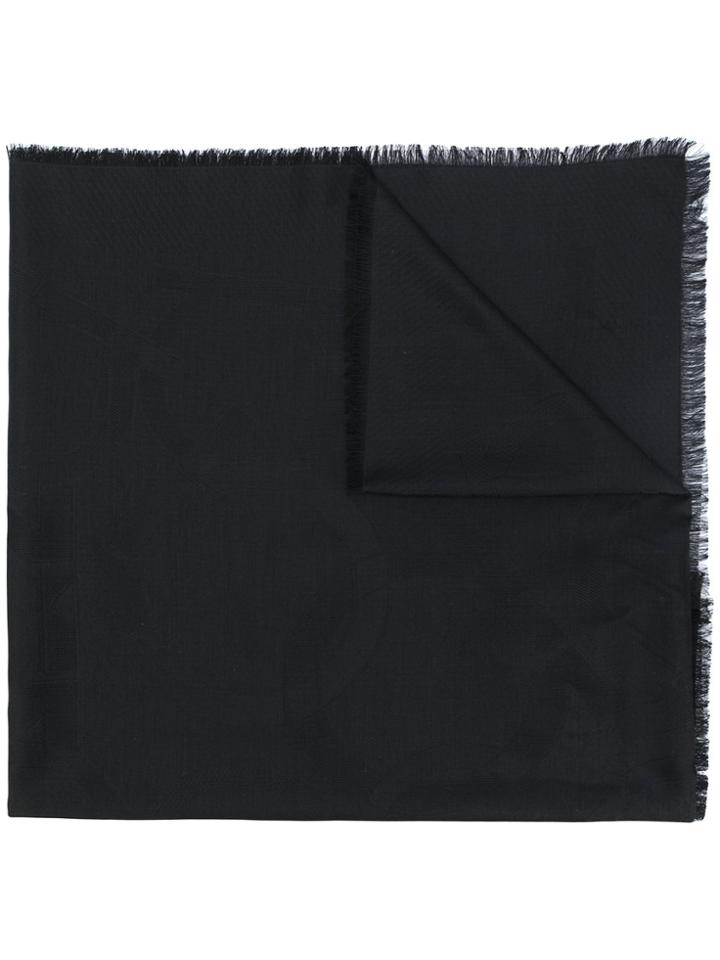 Salvatore Ferragamo Logo Scarf - Black