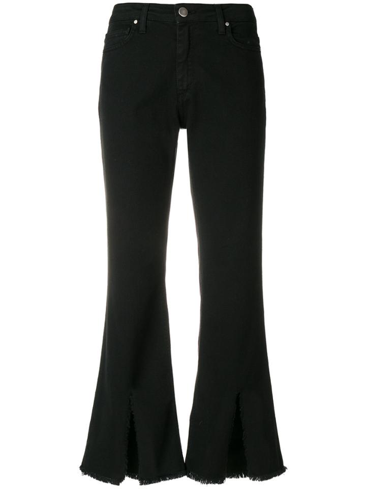 Federica Tosi Frayed Cropped Jeans - Black