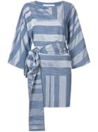 Kimora Lee Simmons Tie Waist Dress - Blue