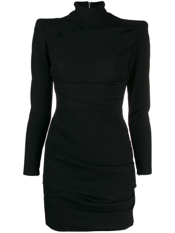 Alex Perry Roll-neck Short Dress - Black