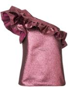 Philosophy Di Lorenzo Serafini Metallic Ruffle Tank - Pink & Purple