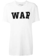 Off-white War T-shirt, Women's, Size: Small, White, Cotton/viscose/satin