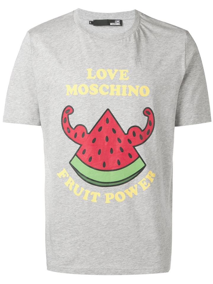 Love Moschino Fruit Power T-shirt - Grey